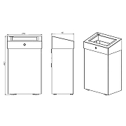 Урна для мусора Merida Stella R KSB107.R цвет Белый матовый-6