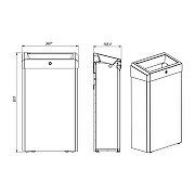 Урна для мусора Merida Stella R KSC106.R цвет Черный матовый-8