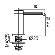 Дозатор для жидкого мыла Merida DWP105 цвет Нержавеющая сталь-2