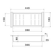 Коландер Rivelato RK-1845 цвет Нержавеющая сталь, Черный-1