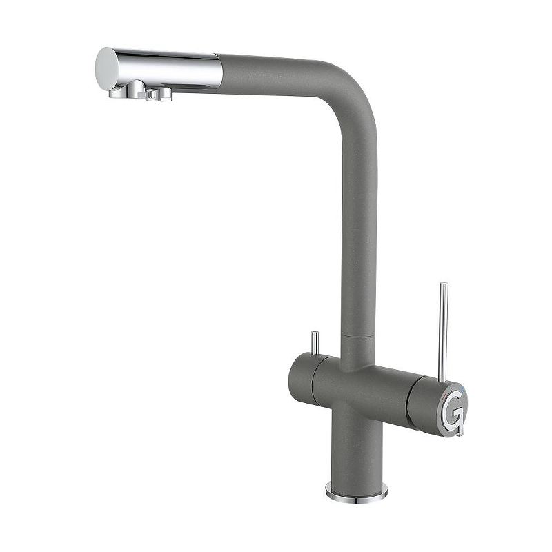 Смеситель для кухни Rivelato Lugano 1523513 grigio cromo 