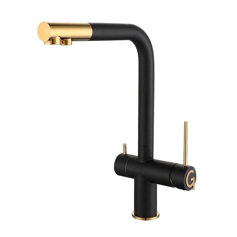 Смеситель для кухни Rivelato Lugano 1523513 nero oro 
