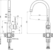 Смеситель для кухни Rivelato Garda 1923502 BS цвет Нержавеющая сталь-1