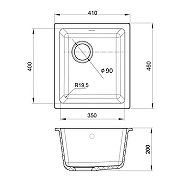 Кухонная мойка Rivelato Berkana BK-35 BK-35 antracite цвет Антрацит-3