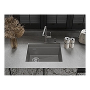 Кухонная мойка Rivelato Lino 55 LN-554-L grigio metallizz цвет Серый металлик-2