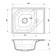 Кухонная мойка Rivelato Locus LS-65 LS-65 brina цвет Иней-3