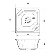 Кухонная мойка Rivelato Locus LS-50 LS-50 topazio цвет Топаз-3