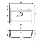 Кухонная мойка Rivelato Modulix 90 MD-9082 Grigio puro цвет Серый-1