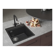 Кухонная мойка Rivelato Tesoro 45 TR-455-L antracite цвет Антрацит-2