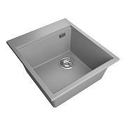 Кухонная мойка Rivelato Tesoro 45 TR-455-R grigio metallizz цвет Серый металлик-1