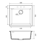 Кухонная мойка Rivelato Zeno 56 ZN-5650 Bianco latte цвет Белый-1