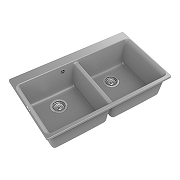 Кухонная мойка Rivelato Axel X-90-2D X-90-2D grigio metallizza цвет Серый металлик-1