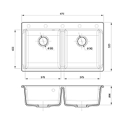 Кухонная мойка Rivelato Axel X-90-2D X-90-2D nero цвет Черный-3