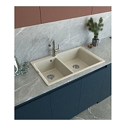 Кухонная мойка Rivelato Axel X-90D X-90D beige scuro цвет Темно-бежевый-2