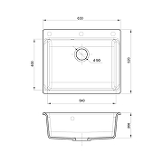Кухонная мойка Rivelato Axel Х-60 Х-60 beige scuro цвет Темно-бежевый-3
