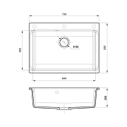 Кухонная мойка Rivelato Axel Х-70 Х-70 brina цвет Иней-3