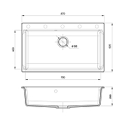 Кухонная мойка Rivelato Axel Х-90 Х-90 brina цвет Иней-3