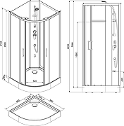 Душевая кабина Aquanet Passion 3.0 90x90 348329 без гидромассажа-3