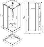 Душевая кабина Aquanet Passion 3.0 90x90 348330 без гидромассажа-4