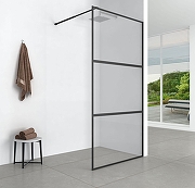 Душевая перегородка Aquanet SW-900BT 90 352340 профиль Черный стекло прозрачное