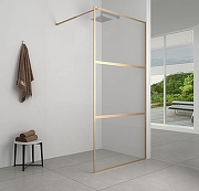 Душевая перегородка Aquanet SW-800GST 80 352351 профиль Золото стекло прозрачное