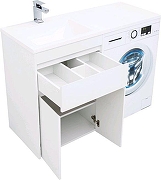 Тумба с раковиной Aquanet Токио 120 L 239211 цвет Белый-3