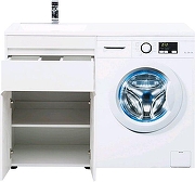 Тумба с раковиной Aquanet Токио 120 L 239211 цвет Белый-4