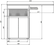 Тумба с раковиной Aquanet Токио 120 L 239211 цвет Белый-22