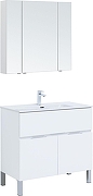 Комплект мебели для ванной Aquanet Алвита New 90 306183 цвет Белый матовый