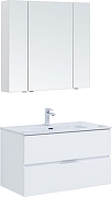 Комплект мебели для ванной Aquanet Алвита New 90 306189 подвесной цвет Белый матовый