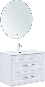 Тумба под раковину Aquanet Бостон New 80 306368 подвесная цвет Белый сатин-4