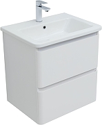 Тумба с раковиной Aquanet Эмбер 60 332503 подвесная цвет Белый матовый-1