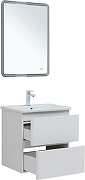 Тумба с раковиной Aquanet Эмбер 60 332503 подвесная цвет Белый матовый-3