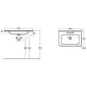 Тумба с раковиной Aquanet Эмбер 60 332504 подвесная цвет Черный матовый-4