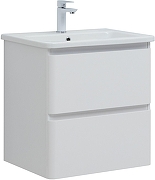 Тумба с раковиной Aquanet Эмбер 50 332505 подвесная цвет Белый матовый