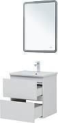 Тумба с раковиной Aquanet Эмбер 50 332505 подвесная цвет Белый матовый-6