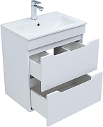 Тумба с раковиной Aquanet Практика 60 332510 подвесная цвет Белый матовый-2