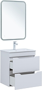 Тумба с раковиной Aquanet Практика 60 332510 подвесная цвет Белый матовый-3
