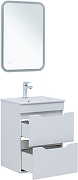 Тумба с раковиной Aquanet Практика 50 332512 подвесная цвет Белый матовый-3