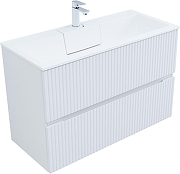 Тумба с раковиной Aquanet Джейн 100 332527 подвесная цвет Белый матовый