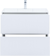 Тумба с раковиной Aquanet Джейн 80 332529 подвесная цвет Белый матовый-2