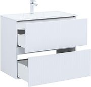 Тумба с раковиной Aquanet Джейн 80 332529 подвесная цвет Белый матовый-3