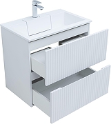 Тумба с раковиной Aquanet Джейн 70 332530 подвесная цвет Белый матовый-1