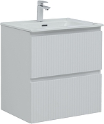 Тумба с раковиной Aquanet Джейн 60 332546 подвесная цвет Белый матовый