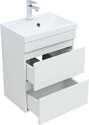 Тумба с раковиной Aquanet Нота New 50 335869 подвесная цвет Белый глянец-2