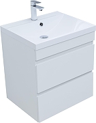 Тумба с раковиной Aquanet Нота New 58 335870 подвесная цвет Белый глянец-1