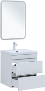Тумба с раковиной Aquanet Нота New 58 335870 подвесная цвет Белый глянец-3