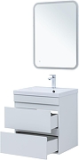 Тумба с раковиной Aquanet Нота New 58 335870 подвесная цвет Белый глянец-6
