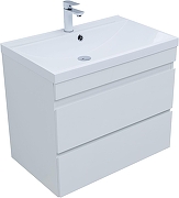 Тумба с раковиной Aquanet Нота New 75 335871 подвесная цвет Белый глянец-1