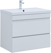 Тумба с раковиной Aquanet Нота New 75 335871 подвесная цвет Белый глянец-2